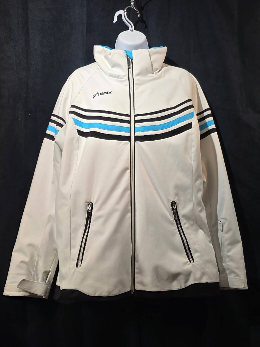 Phenix Digenite Thermo Ski Jacket White Blue Women Size 14 L NWOT
